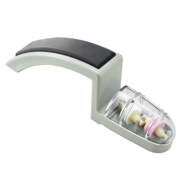 MinoSharp Ceramiczna ostrzałka wodna do noży Global 220, szaro-czarna