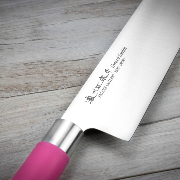 Satake Macaron Pink Nóż Nakiri 17 cm