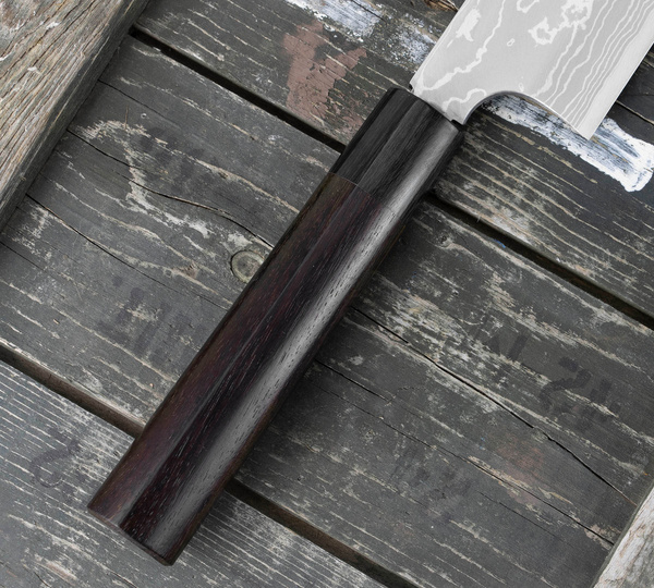 Hideo Kitaoka Shirogami Satin Damascus Nóż Kamagata Usuba 18 cm