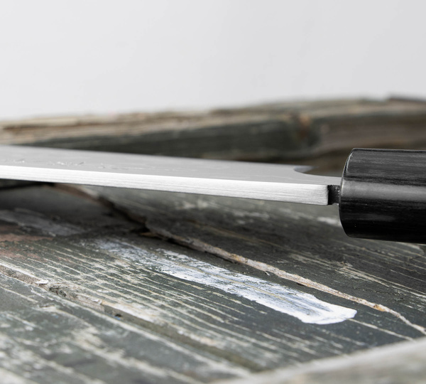 Hideo Kitaoka Shirogami Satin Damascus Nóż Kamagata Usuba 18 cm