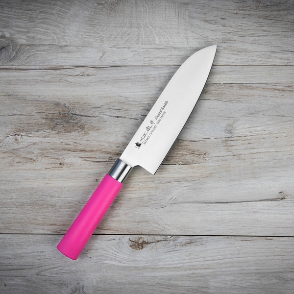 Satake Macaron Pink Nóż Santoku 17 cm