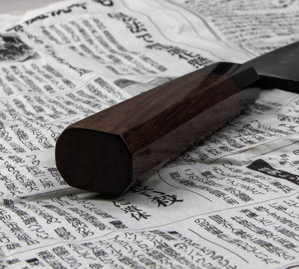 Hideo Kitaoka Shirogami Black Oktagon Nóż Miroshi Deba 21 cm