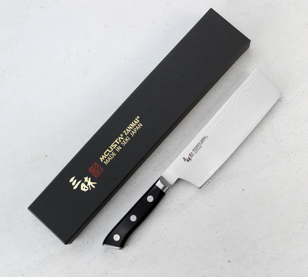 Mcusta Zanmai Classic Damascus VG-10 Pakka Nóż Nakiri 18 cm