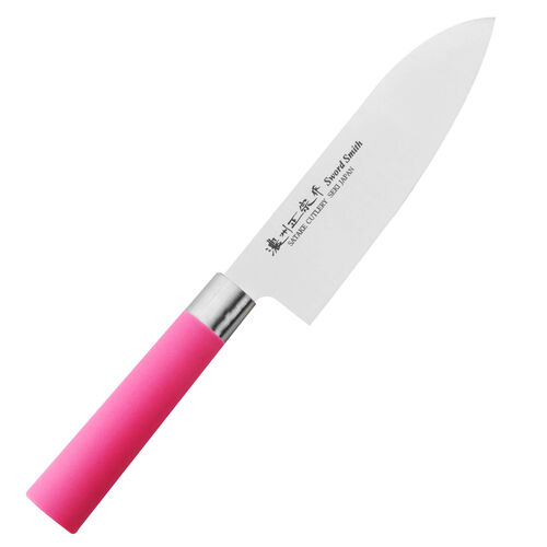 Satake Macaron Pink Nóż Santoku 17 cm